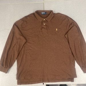 Brown Long Sleeve Polo Ralph Lauren XL
